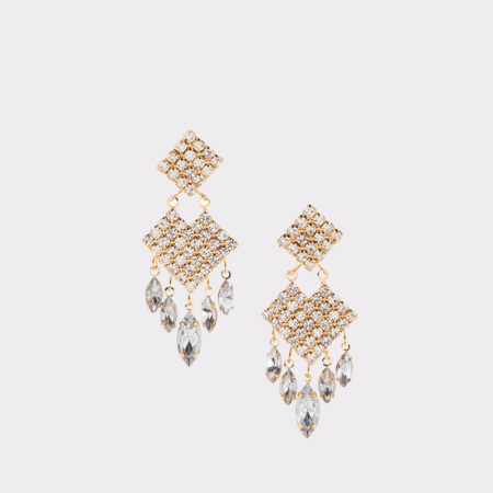 Diamond Gem Stone Drop Earrings